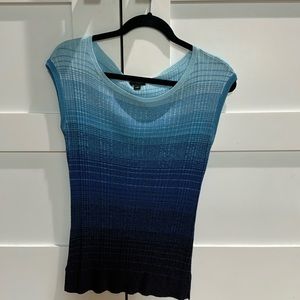 Ann Taylor Blue Shimmer Shirt Size S